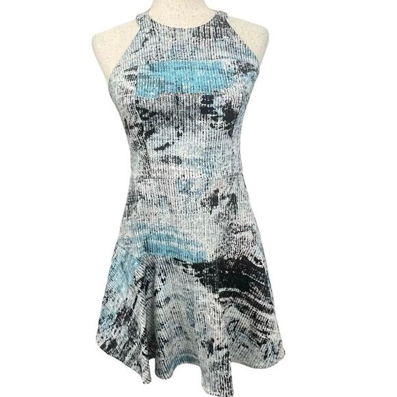 PARKER 'Leona' Abstract Print Halter Cutout Flare Versatile Dress NWT MSRP $297 - Picture 2 of 12